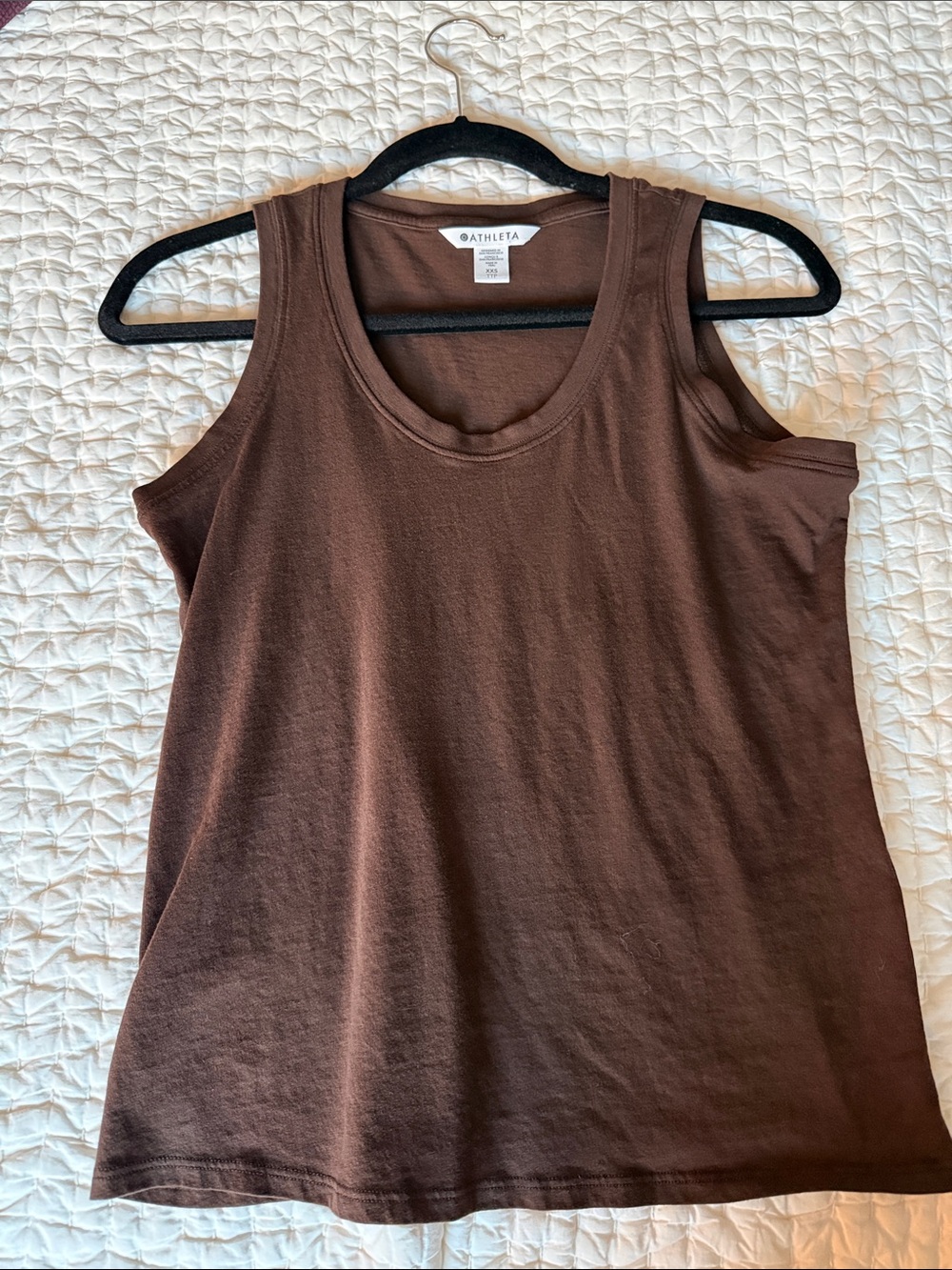 Athleta Chocolate Brown Scoop Neck Tank